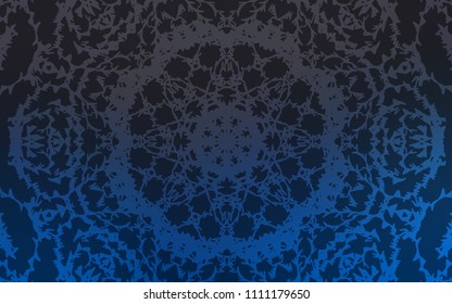 Dark BLUE vector doodle blurred template. Doodles created by child on blurred abstract background with gradient. Hand painted design for web, wrapping, wallpaper.