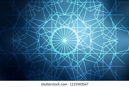 Dark BLUE vector doodle blurred texture. Blurred decorative design in Indian style with lines drown by child. The pattern can be used for wallpapers and coloring books.
