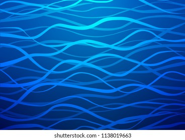 Dark BLUE vector doodle blurred pattern. Geometric doodle illustration in Origami style with gradient. The pattern can be used for heads of websites and designs.