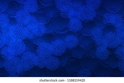 Dark BLUE vector doodle blurred texture. Decorative shining illustration with doodles on abstract template. The doodle design can be used for your web site.