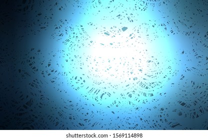 Dark BLUE vector doodle blurred texture. Creative illustration in blurred style with roses. The pattern can be used for coloring books and pages for kids.