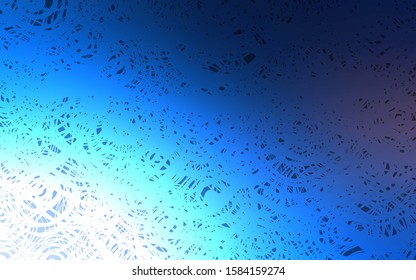 Dark BLUE vector doodle blurred background. Decorative shining illustration with doodles on abstract template. Hand painted design for web, wrapping, wallpaper.