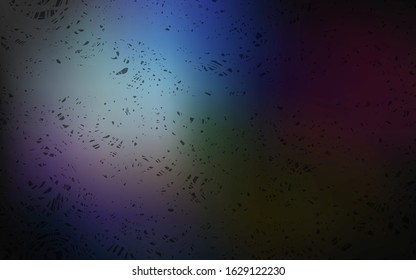 Dark BLUE vector doodle blurred template. Roses on blurred abstract background with gradient. The template can be used as a background for cell phones.