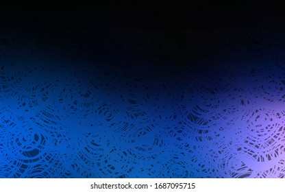 Dark BLUE vector doodle blurred background. Colorful illustration in doodle style with roses. A completely new design for your business.