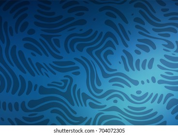 Dark BLUE vector doodle blurred pattern. Decorative shining illustration with doodles on abstract template. The pattern can be used for wallpapers and coloring books.
