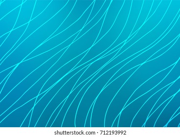 Dark BLUE vector doodle blurred pattern. Colorful abstract illustration with lines in Asian style. The elegant pattern can be used as a part of a brand book.