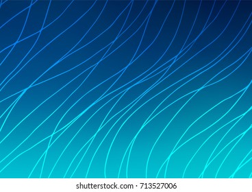 Dark BLUE vector doodle blurred background. Modern geometrical abstract illustration with doodles. Hand painted design for web, wrapping, wallpaper.