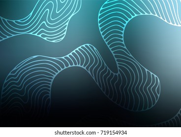 Dark BLUE vector doodle blurred template. A vague abstract illustration with doodles in Indian style. The pattern can be used for heads of websites and designs.