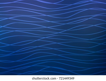 Dark BLUE vector doodle blurred background. An elegant bright illustration with lines in Natural style. The elegant pattern can be used as a part of a brand book.