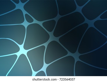 Dark BLUE vector doodle blurred template. Colorful illustration in abstract style with doodles and Zen tangles. Brand-new design for your business.