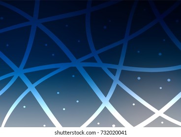 Dark BLUE vector doodle blurred template. Ethnic elegant natural pattern with gradient. The pattern can be used for coloring books and pages for kids.