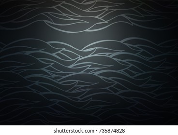 Dark BLUE vector doodle blurred template. A completely new color illustration in doodle style. The pattern can be used for coloring books and pages for kids.