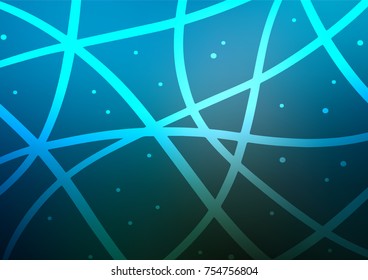Dark BLUE vector doodle blurred template. Modern geometrical abstract illustration with doodles. Brand-new style for your business design.