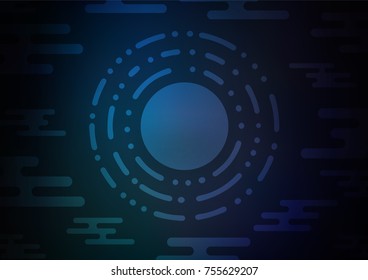 Dark BLUE vector doodle blurred background. Colorful illustration in abstract style with doodles and Zen tangles. Brand-new style for your business design.