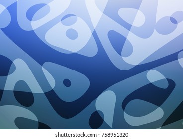 Dark BLUE vector doodle blurred pattern. Brand-new colored illustration in blurry style with doodles. A new texture for your design.
