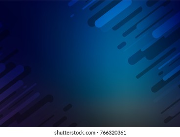 Dark BLUE vector doodle blurred background. Colorful abstract illustration with lines in Asian style. The pattern can be used for wallpapers and coloring books.