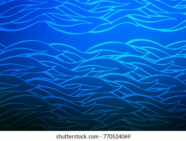 Dark BLUE vector doodle blurred template. Brand-new colored illustration in blurry style with doodles. The template can be used as a background for cell phones.