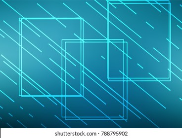 Dark BLUE vector doodle blurred pattern. Modern geometrical abstract illustration with doodles. Brand-new style for your business design.