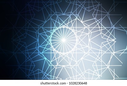 Dark BLUE vector doodle bright layout. Glitter abstract illustration with doodles and lines drawn by child. A new texture for your design.