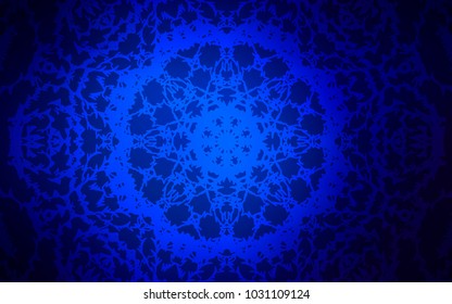 Dark BLUE vector doodle bright layout. Childish elegant natural pattern with gradient. Brand-new style for your business design.