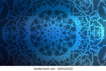 Dark BLUE vector doodle bright pattern. Sketchy doodles drawn by child on blurred background. The pattern can be used for wallpapers and coloring books.