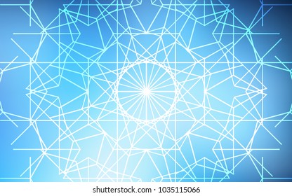 Dark BLUE vector doodle bright template. Shining colored illustration with childish doodles in Arabic style. Hand painted design for web, wrapping, wallpaper.