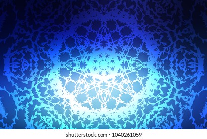 Dark BLUE vector doodle bright template. Creative illustration in blurred style with doodles made by child. A new texture for your design.