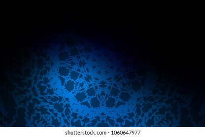 Dark BLUE vector doodle bright background. An elegant bright illustration with lines drawn by child in Natural style. The best blurred design for your business.