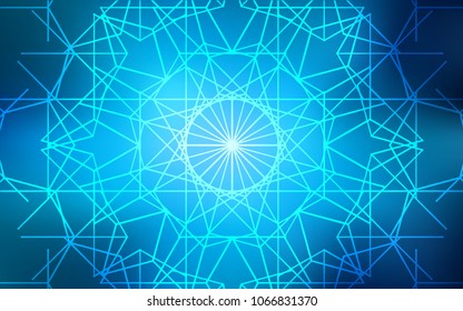 Dark BLUE vector doodle bright template. A vague abstract illustration with doodles drawn by child in Indian style. Brand-new design for your business.