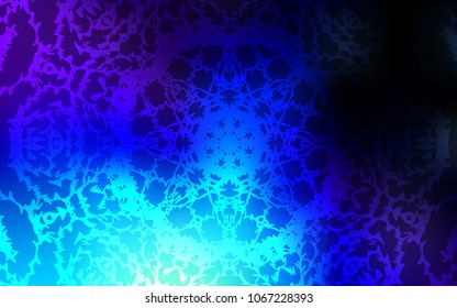 Dark BLUE vector doodle bright background. Colorful illustration in abstract style with doodles created by child. Brand-new style for your business design.