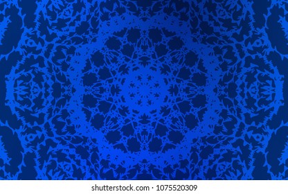 Dark BLUE vector doodle bright template. Doodles created by child on blurred abstract background with gradient. Brand-new design for your business.