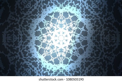 Dark BLUE vector doodle bright layout. Shining colored illustration with childish doodles in Arabic style. The pattern can be used for coloring books and pages for kids.