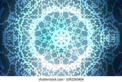 Dark BLUE vector doodle bright layout. An elegant bright illustration with lines drawn by child in Natural style. Brand-new style for your business design.