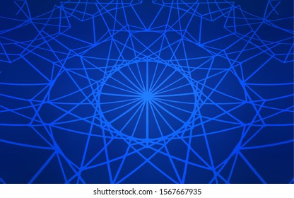 Dark BLUE vector doodle bright pattern. A completely new color illustration in doodle style drawn by child. Hand painted design for web, leaflet, textile.