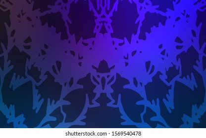 Dark BLUE vector doodle bright background. A completely new color illustration in doodle style drawn by child. The pattern can be used for wallpapers and coloring books.