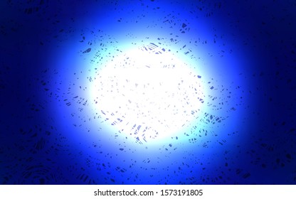 Dark BLUE vector doodle bright pattern. A completely new color illustration in doodle style with roses. The textured pattern can be used for website.