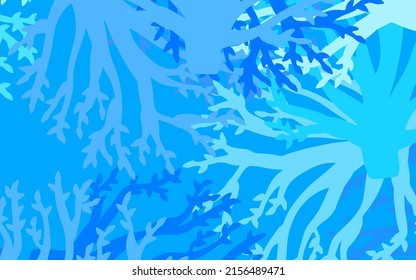 Diseño de doodle de vector azul oscuro con ramas, hojas. Ilustración colorida en estilo doodle con hojas, ramas. Nuevo diseño para su negocio.