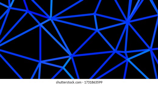 Dunkelblau Vektorgeometrisches polygonales Design. Moderne abstrakte Illustration mit polygonalen Dreiecken. Modernes Design für Ihre Apps.