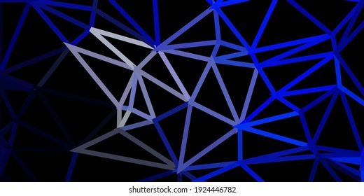 Diseño poligonal geométrico vector azul oscuro. Ilustración inteligente en estilo faceta con triángulos abstractos. La mejor opción para tu diseño.