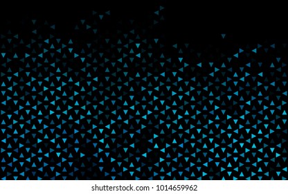 Dark BLUE vector geometric simple minimalistic background, which consist of triangles on white background. Triangular pattern with gradient for your business design. 