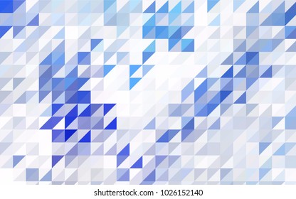 Dark BLUE vector geometric simple minimalistic background, which consist of triangles on white background. Triangular pattern with gradient for your business design. 