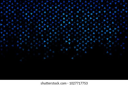 Dark BLUE vector geometric simple minimalistic background, which consist of triangles on white background. Triangular pattern with gradient for your business design. 