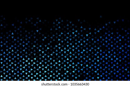 Dark BLUE vector geometric simple minimalistic background, which consist of triangles on white background. Triangular pattern with gradient for your business design. 