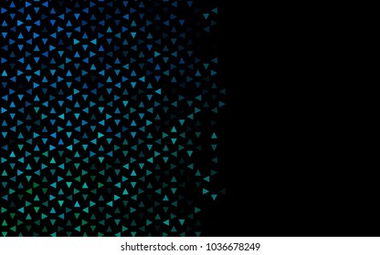Dark BLUE vector geometric simple minimalistic background, which consist of triangles on white background. Triangular pattern with gradient for your business design. 