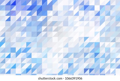 Dark BLUE vector geometric simple minimalistic background, which consist of triangles on white background. Triangular pattern with gradient for your business design. 