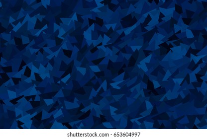 Dark BLUE vector geometric simple minimalistic background, which consist of triangles on white background. Triangular pattern with gradient for your business design. 