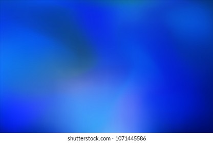 Dark BLUE vector glossy abstract cover. Brand-new colored illustration in blurry style with gradient. A new texture for your design.