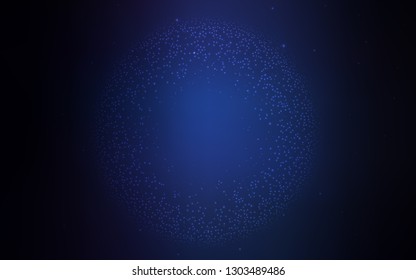 Dark BLUE vector glossy abstract backdrop. Colorful abstract illustration with gradient. New design for your business.