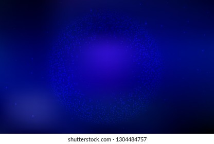 Dark BLUE vector glossy abstract backdrop. A completely new colored illustration in blur style. The best blurred design for your business.
