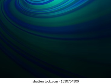Dark BLUE vector glossy abstract template. A completely new color illustration in a bokeh style. The background for your creative designs.
